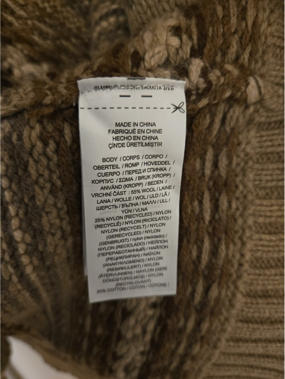 Lauren Ralph Lauren Fair Isle Belted Wool-Blend Cardigan - Picture 6 of 7